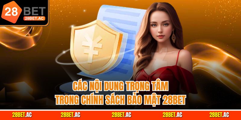 Các nội dung trọng tâm trong chính sách bảo mật